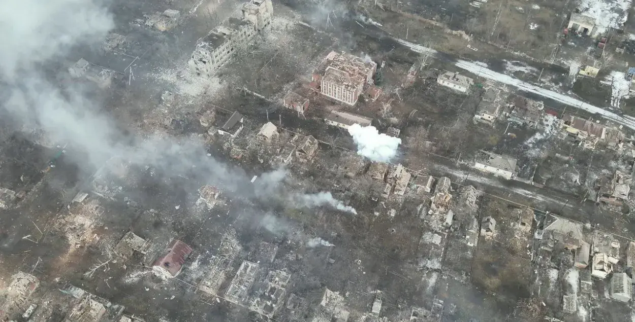 Разбураны Бахмут у Данецкай вобласці, за які зараз ідзе бітва /&nbsp;@uniannet
