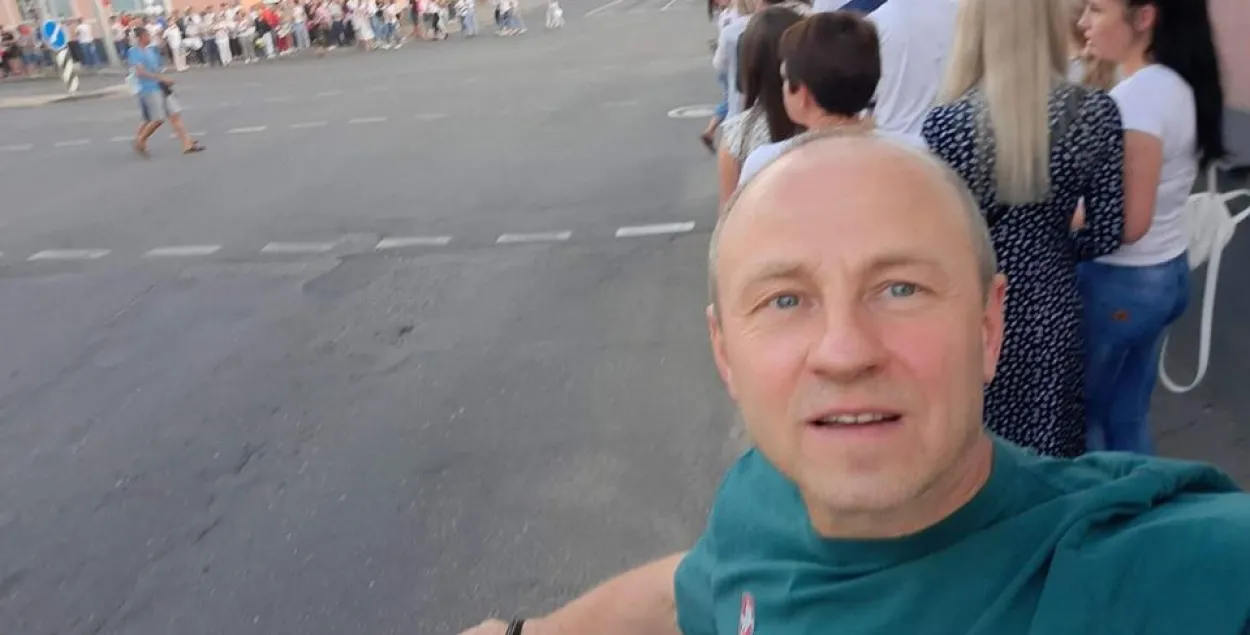 Предприниматель Ромуальд Улан на акции в Сморгони / facebook.com​