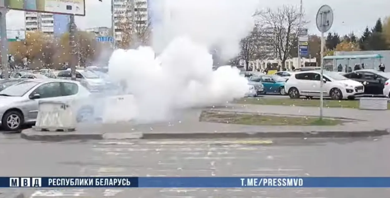 Тот самый взрыв на Логойском тракте 1 ноября / Скриншот с видео МВД​