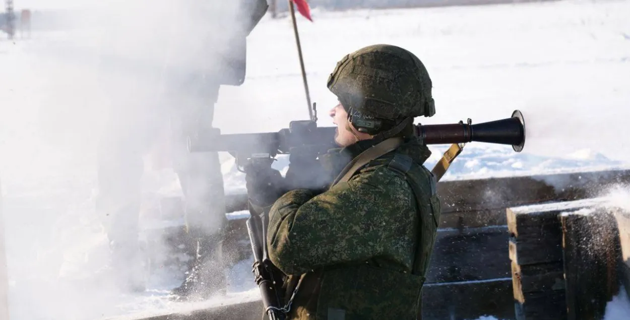 Сумесныя заняткі па баявой падрыхтоўцы на палігоне "Брэсцкі" /&nbsp;@modmilby
