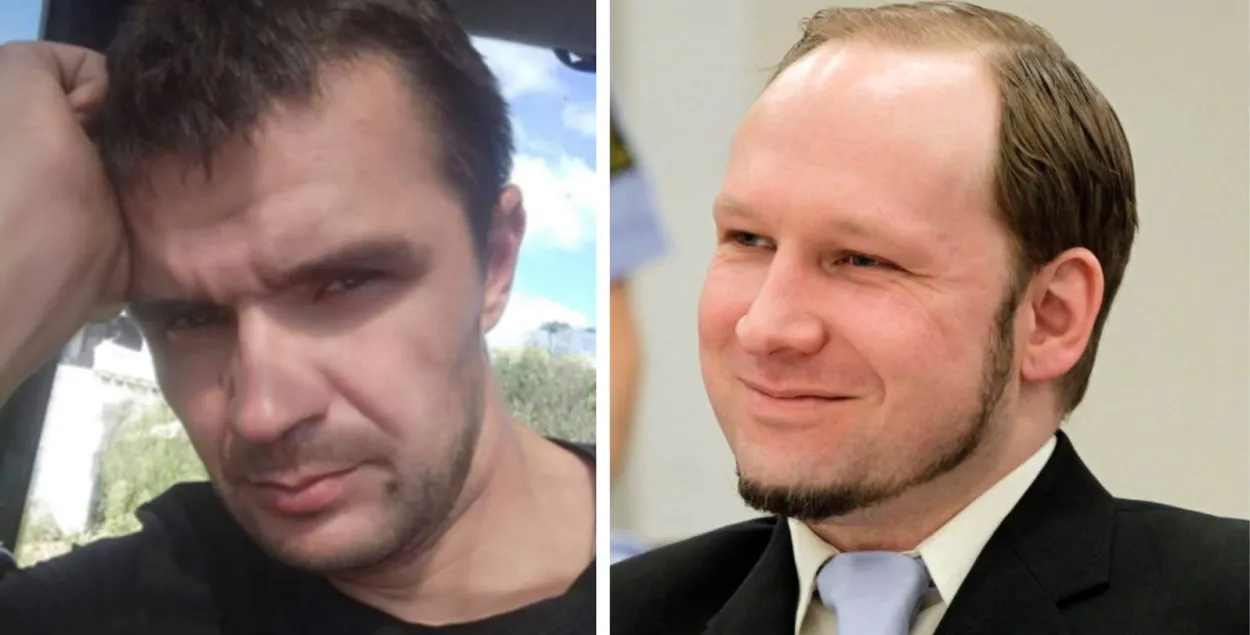 Вячаслаў Маляйчук, тэрарыст па версіі беларускіх уладаў, і Андэрс Брэйвік, які забіў 77 чалавек / Еўрарадыё