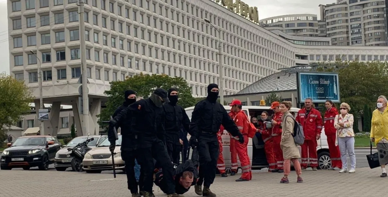 Затрыманні падчас адной з акцый пратэсту восенню 2020 года / Еўрарадыё