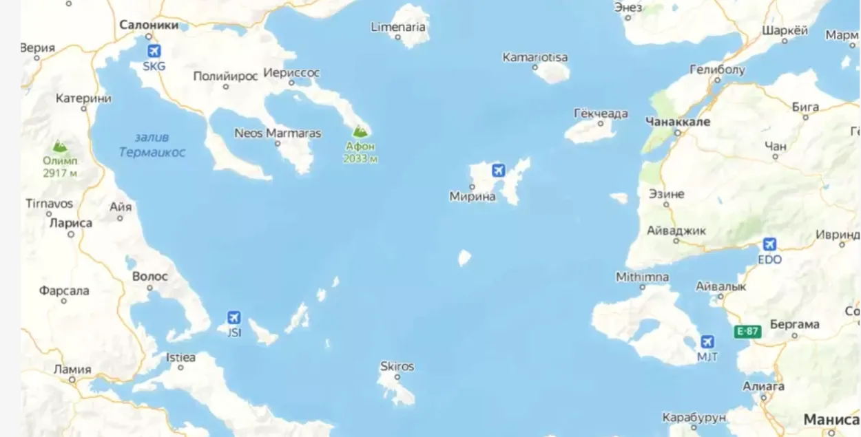 Здесь было Эгейское море