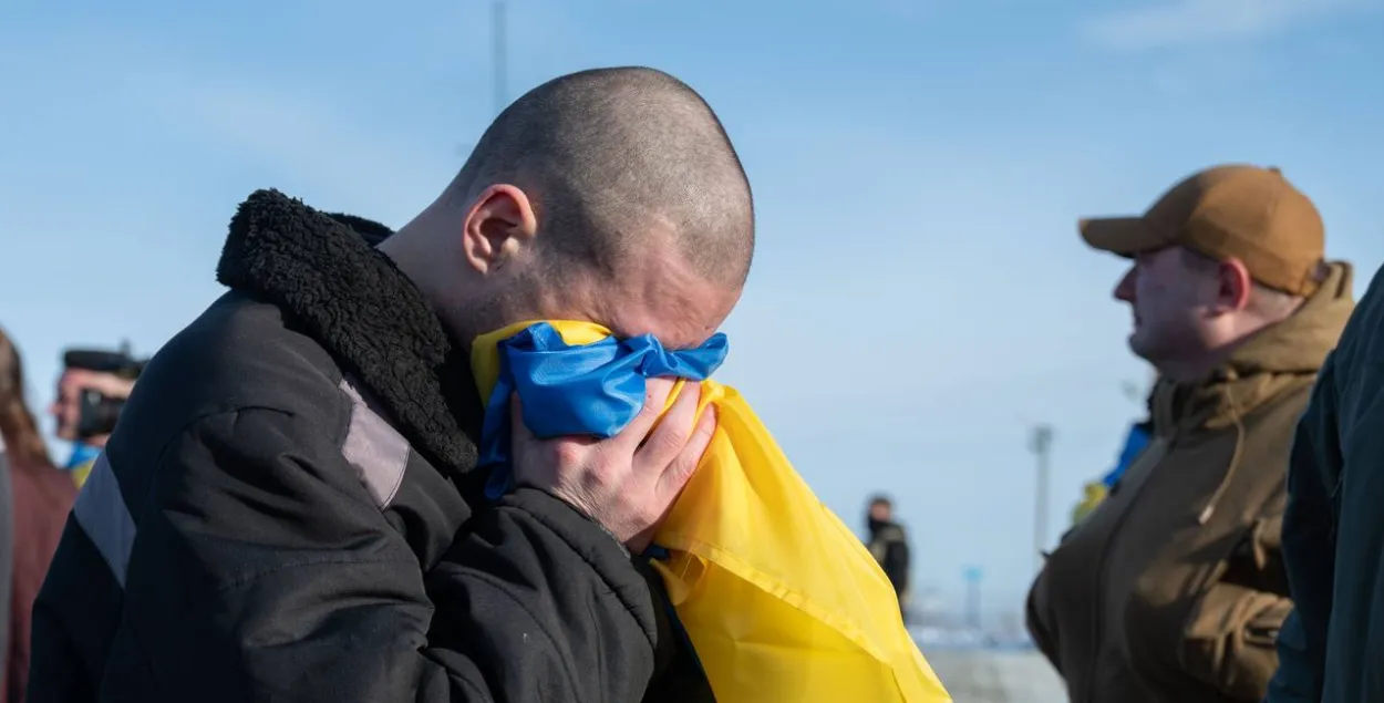 Украінцы пасля вяртання з расійскага палону
