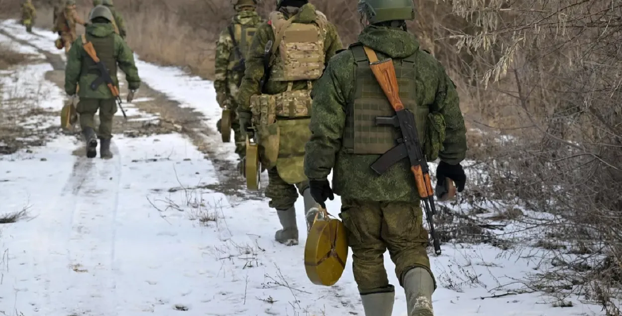 Российские военные на фронте в Украине
