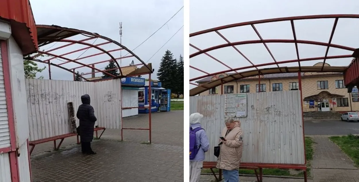 Прыпынак без даху ў Пінску
