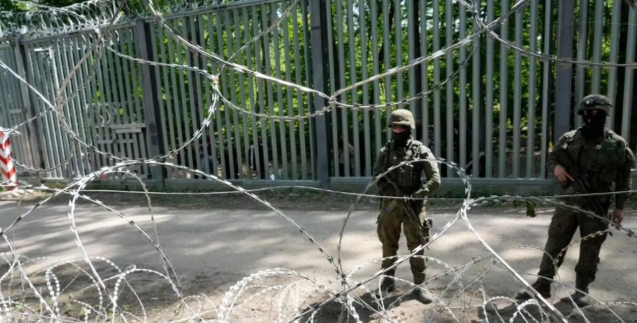 Польские военнослужащие на границе с Беларусью&nbsp;
