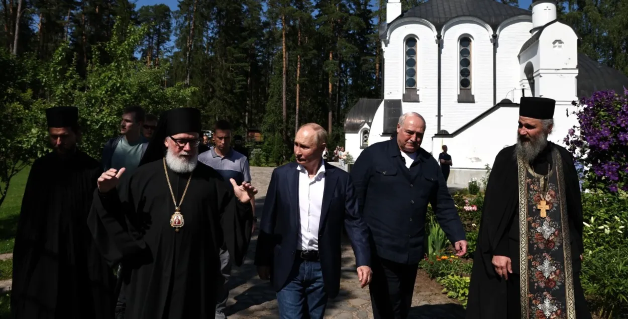 Александр Лукашенко на Валааме с Владимиром Путиным
