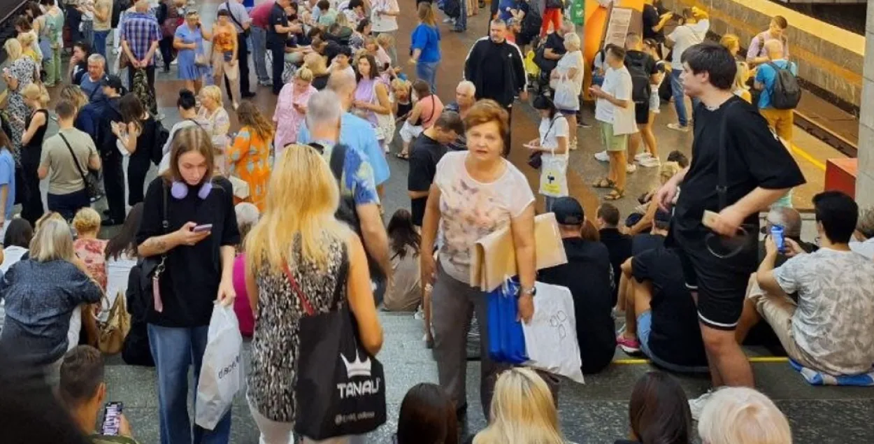 На станцыі кіеўскага метро, 26 жніўня 2024-га
