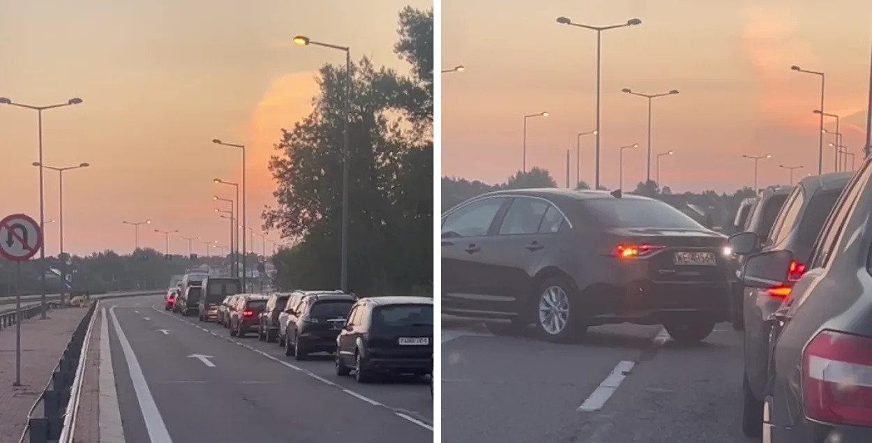 Очередь на пограничном переходе "Брест"

