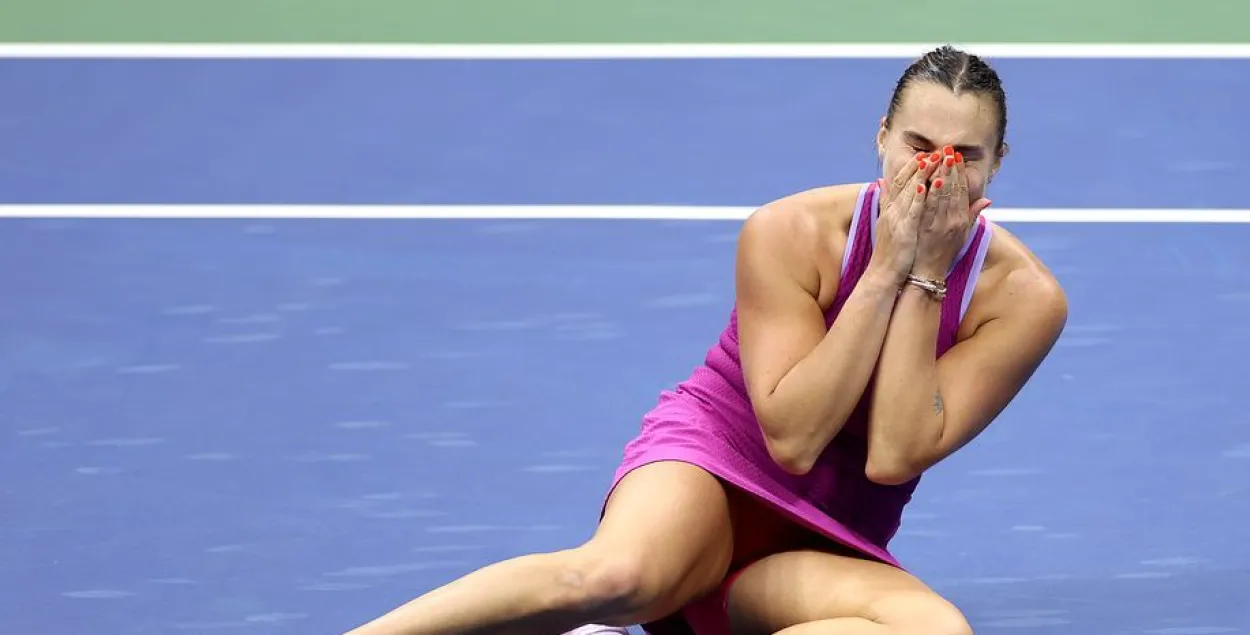 Арына Сабаленка пасля перамогі на US Open
