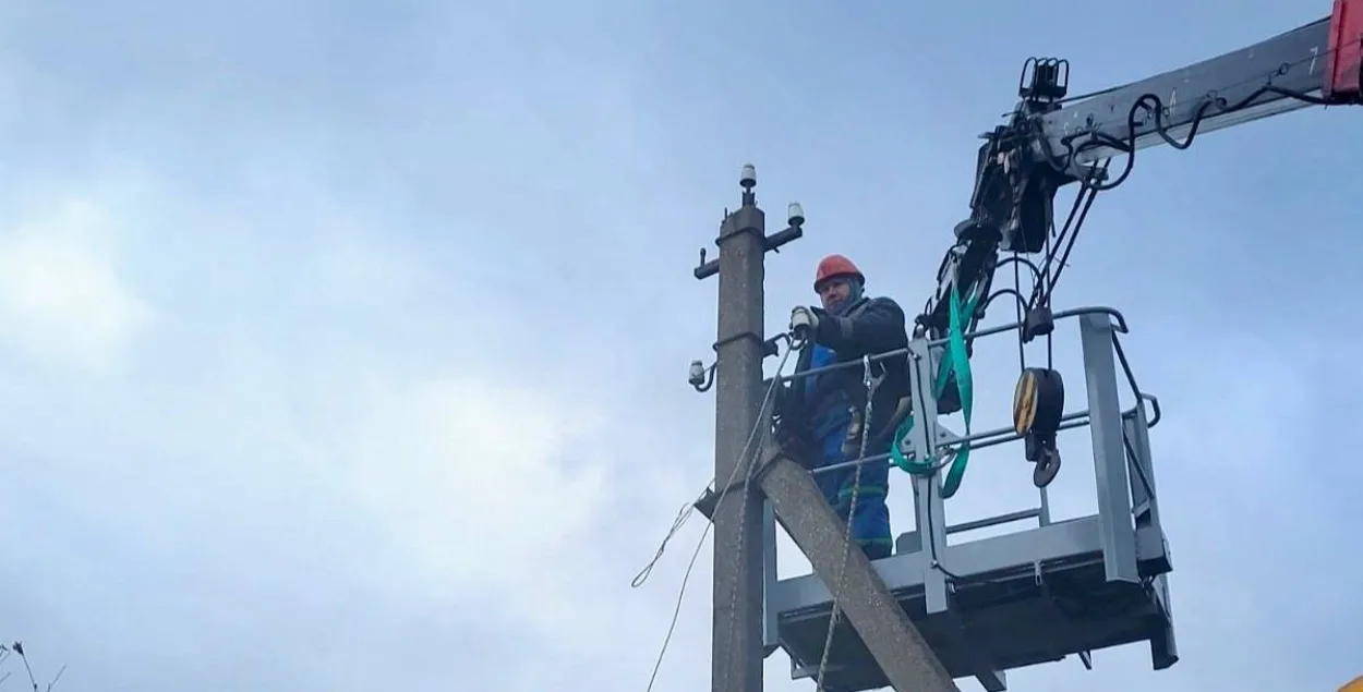 Ремонтные работы на ЛЭП

