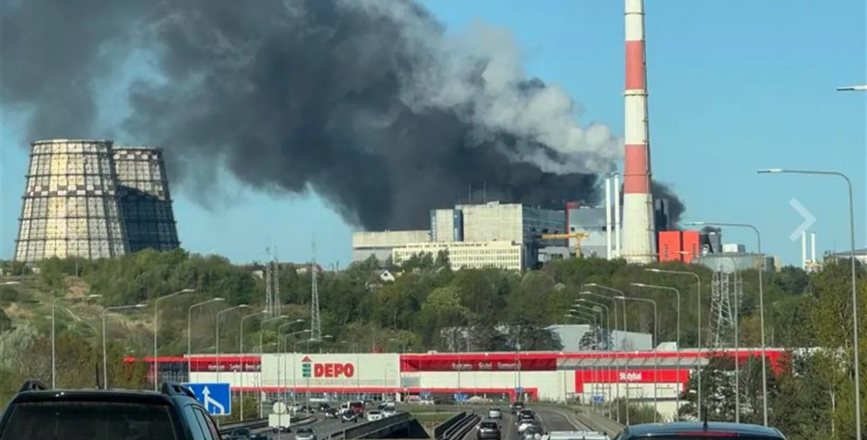 Гарыць прадпрыемства па перапрацоўцы смецця Energesman.
