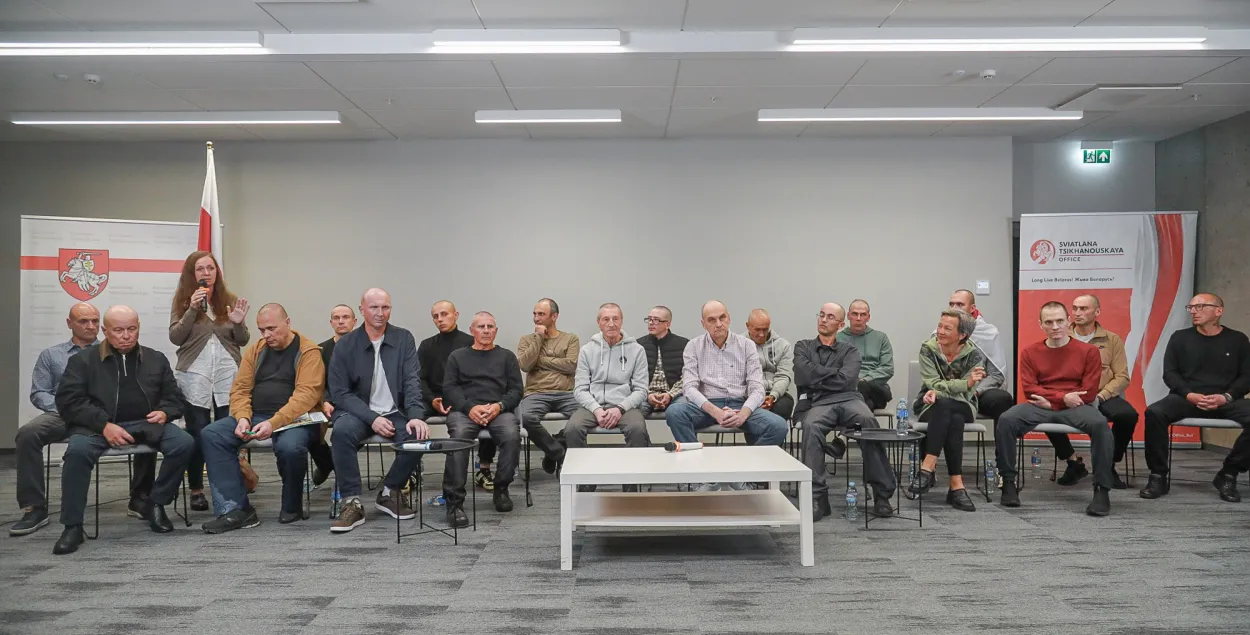 Released political prisoners on press-conference, September 12th

