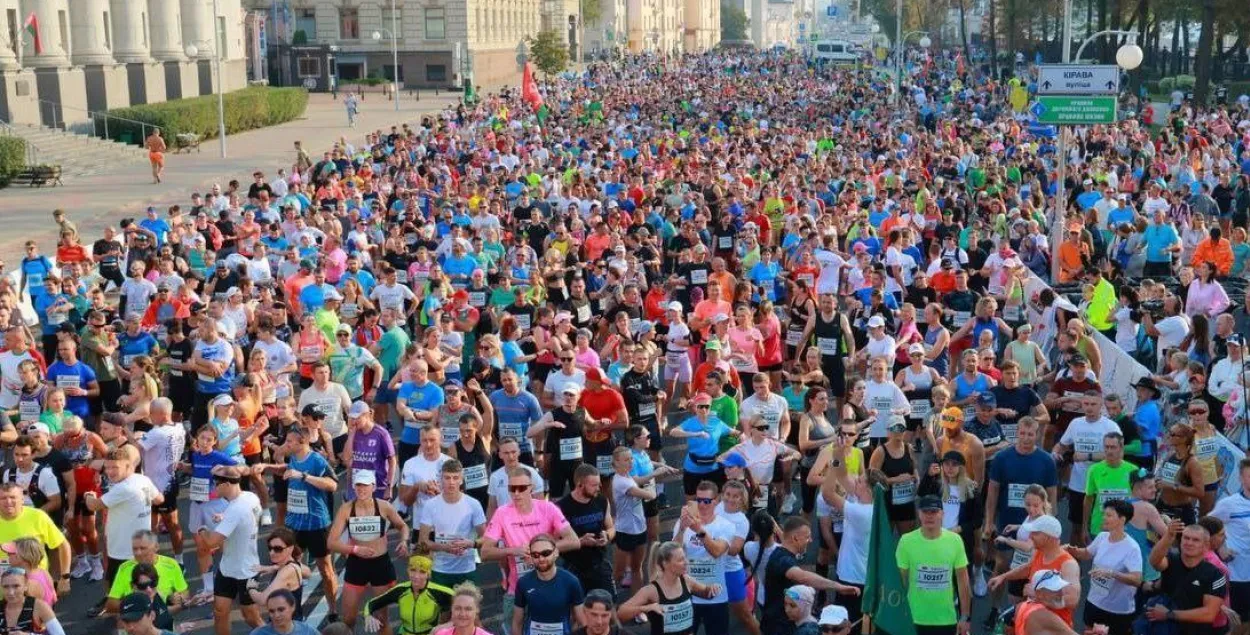 На старце мінскага паўмарафона
