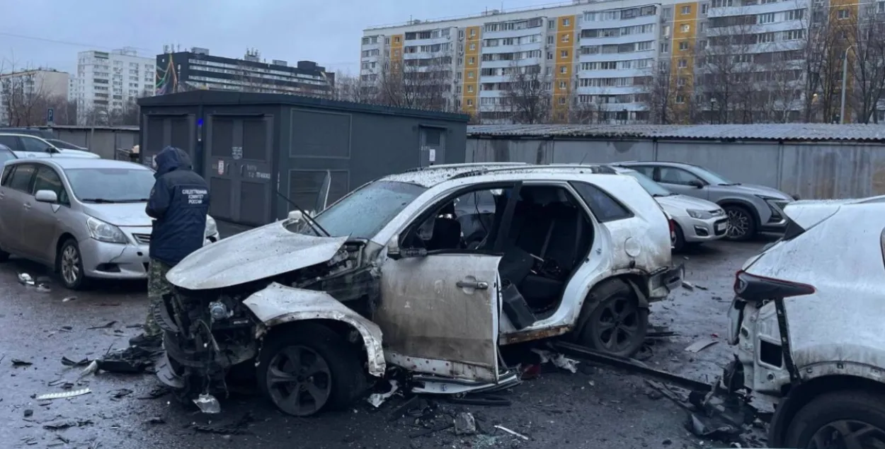 Аўтамабіль Сарварава пасля выбуху
