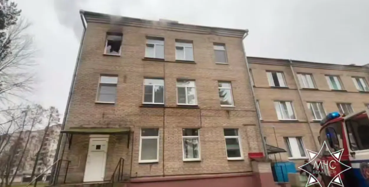 Пажар у Наваполацкай бальніцы
