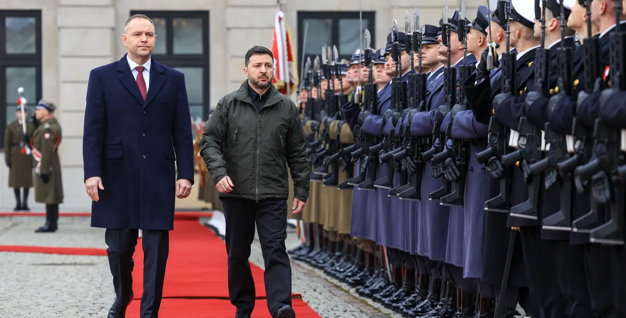 Караль Наўроцкі і Уладзімір Зяленскі
