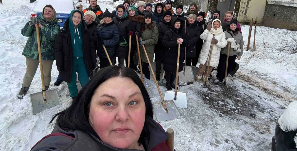 Уборка снега в Минске
