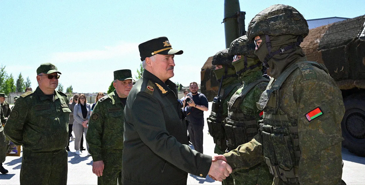 Belarusian servicemen during joint nuclear drills between Belarus and Russia, May 21, 2026
