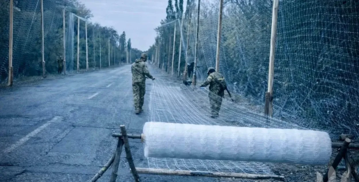 Военные ставят антидроновые сети, иллюстративное фото
