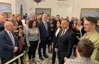 Анджей Дуда во время встречи / Еврорадио
