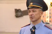 Interior Ministry's migration department head Aliaksei Biahun. A screenshot from video