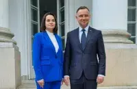 Светлана Тихановская и Анджей Дуда / Фото пресс-службы Тихановской