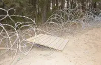 На месте прорыва мигрантов в Польшу / из архива twitter.com/Straz_Graniczna​