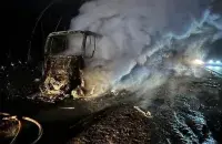 Пожар в Лиде: сгорел водитель фуры
