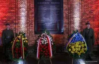 No white-red-white wreath from demoractic Belarus was allowed at the 1863 uprising commemorations in Warsaw, January 2023 / twitter.com/prezydentpl

