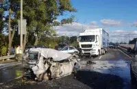 Згарэлы аўтамабіль на МКАД​ /&nbsp;t.me/skgovby