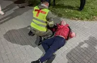 Разгон протестов возле станции метро "Пушкинская" / Еврорадио