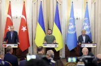 Эрдоган, Зеленский и Гутерриш на встрече во Львове / Reuters​