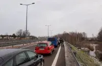 Автомобильная очередь на границе Польши и Беларуси