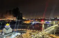 Пожар над "Крокус Сити Холлом"
