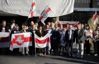 Светлана Тихановская с белорусами в Швеции
