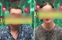 Задержанный Сергей Сорокин и его жена
