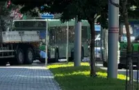 В Гомеле загорелся автобус МАЗ
