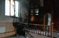Церковь в Ольгомеле после пожара

