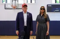 Дональд Трамп с женой Меланией

