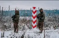 Польские солдаты на границе с Беларусью
