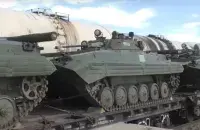 Перавозка вайсковай тэхнікі па чыгунцы, ілюстрацыйнае фота
