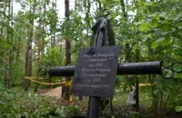 Могила в лесу возле деревни Стяг

