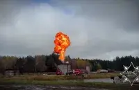 Дронная атака на нефтяной резервуар
