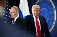 Президент России Владимир Путин и американский лидер Дональд Трамп
