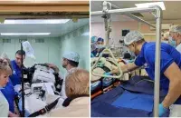 Врачи спасают пациентов после аварии
