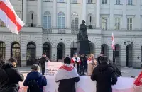 Акция белорусов в Варшаве
