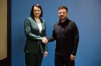 Sviatlana Tsikhanouskaya and Volodymyr Zelenskyy
