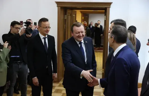 Міністры замежных спраў Венгрыі і Беларусі Петэр Сіярта і Сяргей Алейнік / mfa.gov.by
